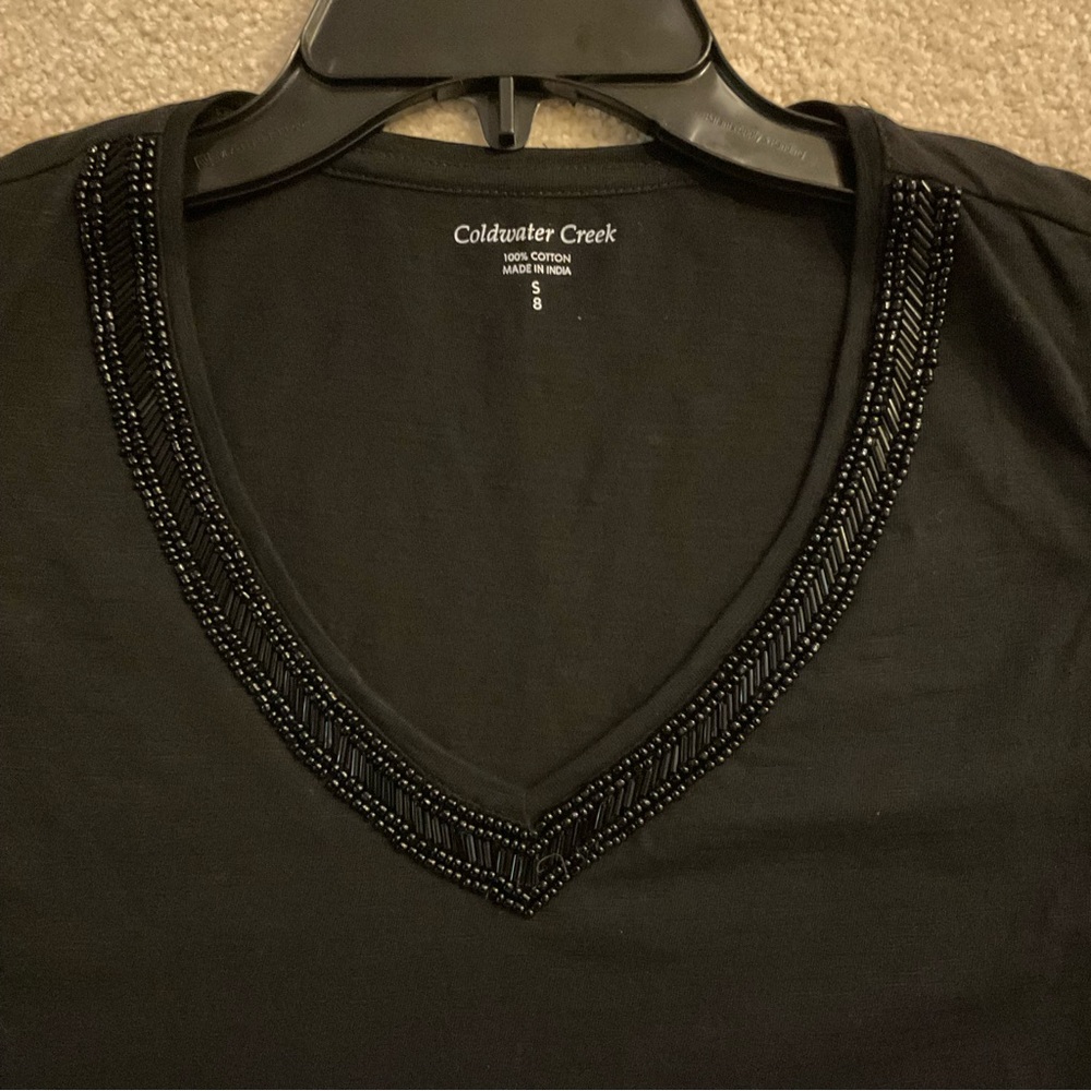 Coldwater Creek Black Sleeveless Top, Med - Picture 4 of 5